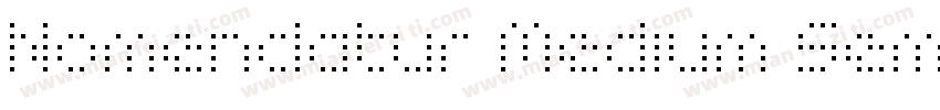 Nomenclatur Medium Semi Condensed字体转换
